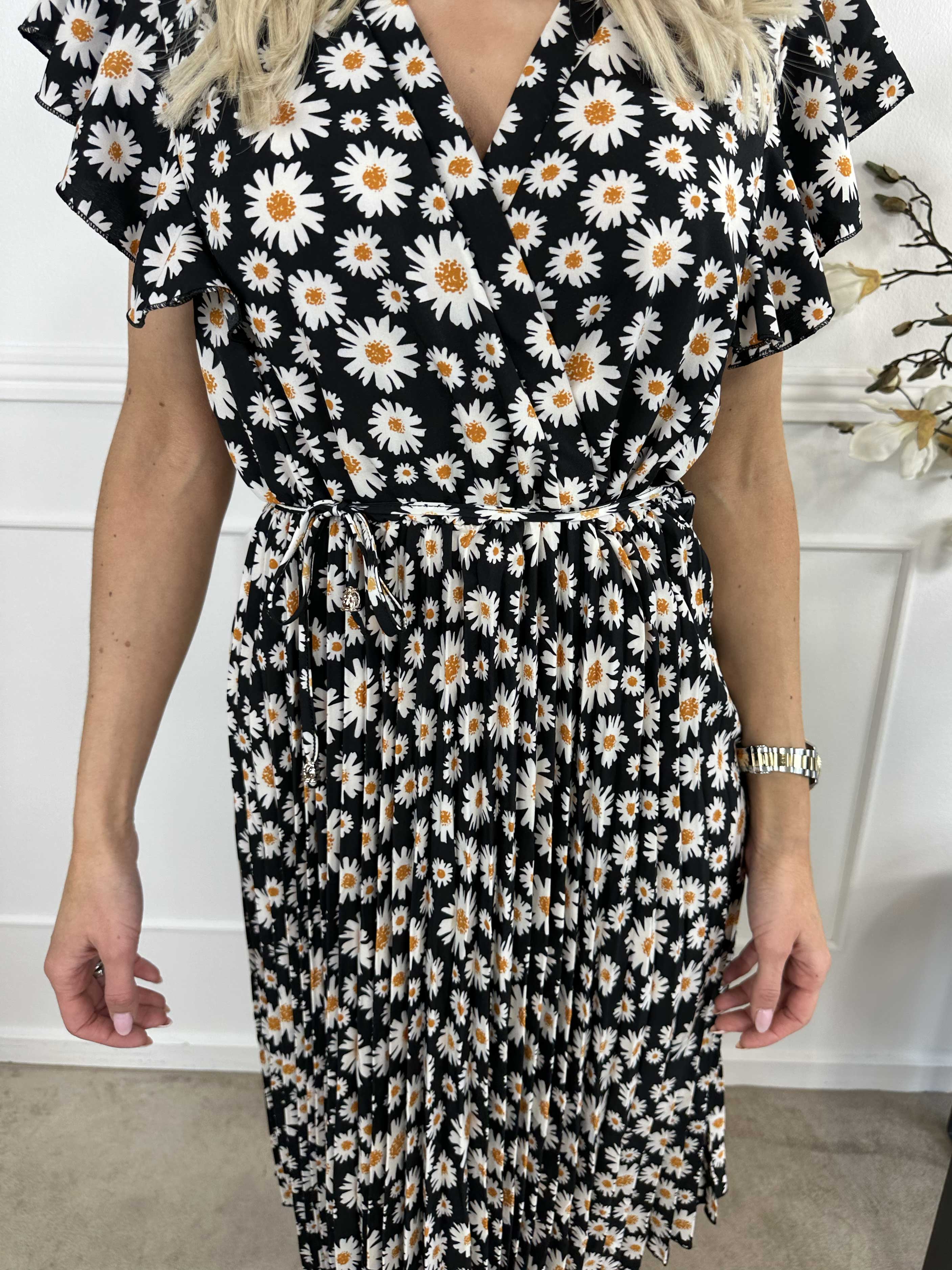 Callidora Flower - Blommig klänning med veck och volanger